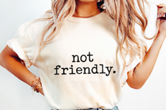 Not Friendly PNG, Digital Download, Typography Shirt, Product Image 2