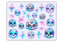 Shiny Holographic Halloween Stickers, Digital Sticker Sheet Product Image 1