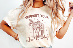 Support Your Local Cowgirls PNG, Western T-Shirt Design, Product Image 2