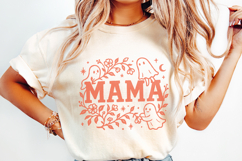 Mama Ghost PNG, Cute Halloween Mama Shirt PNG, Floral Product Image 2