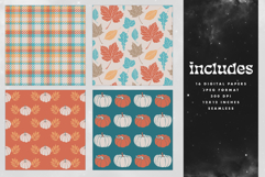 16 Teal Pumpkin Seamless Patterns Product Image 2