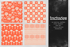 16 Ivory &amp; Orange Seamless Patterns Product Image 2