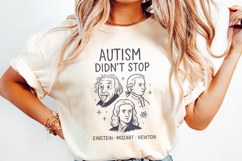 Autism Didn&#039;t Stop PNG, Inspirational Einstein Mozart Product Image 2