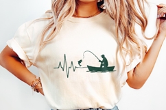 Fishing Heartbeat PNG, Digital Download, Fisherman Line Product Image 2