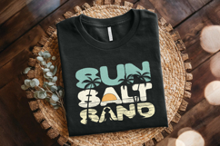 Sun Salt Sand PNG, Retro Summer Vibes PNG, Beach Shirt PNG Product Image 2