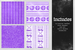 16 Purple Bogolan Seamless Patterns Product Image 2