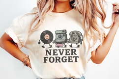 Never Forget PNG, Retro Vinyl Camera Phone Printable, Product Image 2