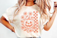 Pumpkin Floral PNG, Vintage Halloween PNG Digital Download, Product Image 2