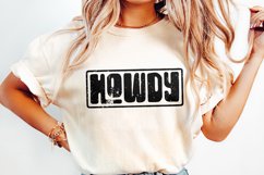 Howdy Typography PNG, Vintage Western Greeting, Retro Product Image 2