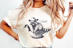 Up To Some Nonsense Raccoon PNG, Funny Animal png, Vintage Product Image 2