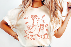 Autumn Vibes Duck PNG, Cute Fall Animal Coffee Design, Product Image 2