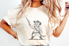 Cowboy Cat PNG, Retro Western Art, Funny Cat Design, Product Image 2