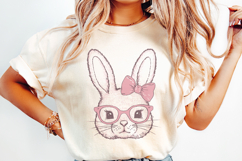 Retro Easter Bunny PNG, Happy Easter PNG, Vintage Faux Product Image 2