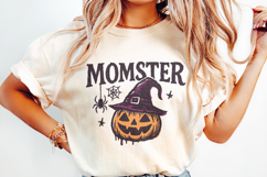 Momster Halloween PNG, Funny Mom Witch Pumpkin PNG Design, Product Image 2