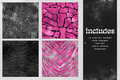 16 Black &amp; Pink Luxury Safari Seamless Patterns Product Image 2