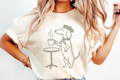 Dachshund Dog PNG Coffee Clipart, French Cafe Art, Product Image 2