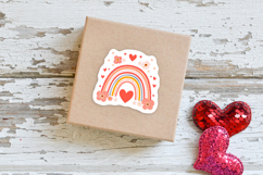 Rainbow Cottagecore Stickers, Valentines Day PNG Files Product Image 2