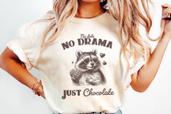 No Date Just Chocolate PNG, Raccoon Valentine Sublimation, Product Image 2