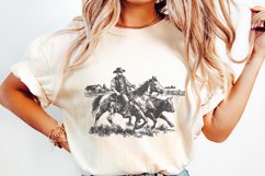 Cowboy Horse png, Vintage Wrangler PNG, Retro Cowboy Art, Product Image 2