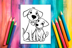 4 Cute Pets Coloring Pages, Mothers Day Printable Designs Product Image 2