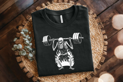 Skeleton Deadlift PNG, Gym Workout Design, Fitness Print Product Image 2