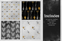 16 Golden Witch Seamless Patterns Product Image 2