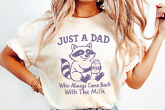 Just A Dad Who Always Came Back With The Milk Png, Vintage Product Image 2