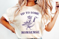Up To Some Nonsense Raccoon PNG, Funny Animal png, Vintage Product Image 2
