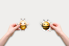 Cute and Cheerful Bee Stickers, Transparent PNG Files Product Image 2