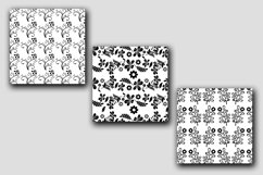 Black &amp; White Floral V02 Seamless Patterns Collection Product Image 2