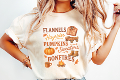 Flannels Hayrides Pumpkins Sweaters Bonfires PNG Fall Product Image 2