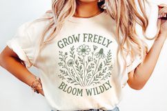 Grow Freely Bloom Wildly PNG, Wildflower Art Print, Product Image 2