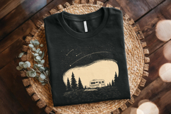 Camping Life PNG, Retro Camper Under Stars, Outdoor Product Image 2
