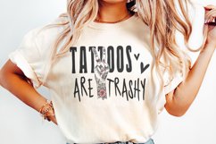 Tattoos Are Trashy PNG, funny png design, sarcastic digital Product Image 2