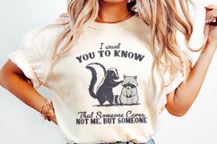 Sarcastic Saying PNG, Funny Raccoon Skunk Png, Adult Humor Product Image 2