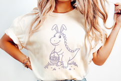 Easter Png, Dinosaur Easter, Easter Bunny Png, Retro Easter Product Image 2