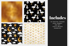 Gold Nursery Digital Paper Product Image 2