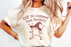 Off to Commit Tom Foolery PNG  Funny Witch Frog Tom Product Image 2