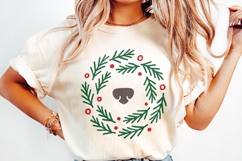 Wreath Bear Nose PNG, Cute Christmas Wreath PNG, Holiday Product Image 2