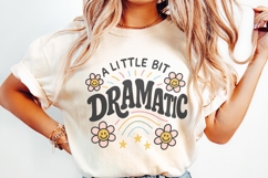 A Little Bit Dramatic PNG, Cute Retro Flowers and Rainbow Product Image 2