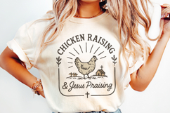 Chicken Raising PNG, Jesus Praising Instant Download, Product Image 2