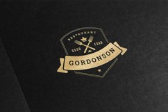 Restaurant logo with crossed forks Product Image 2