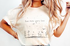 Love More Worry Less Png, Sublimation Design, Valentine Product Image 2