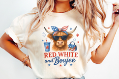 Fourth of July Highland Cow PNG, Patriotic America Product Image 2