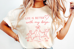 Life Is Better With My Boys PNG Sublimation, Mom Shirt PNG, Product Image 2