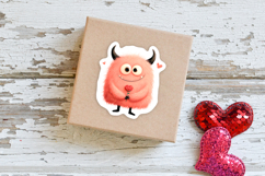 Monster in Love Stickers, Valentines Day Stickers PNG Files Product Image 2