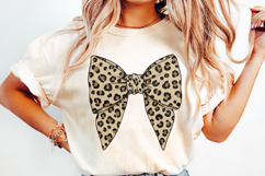 Coquette Bow Png, Leopard Girly Bow Design, Game Day Product Image 2