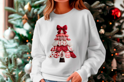 Whimsical Christmas Patchwork Clipart, Xmas Sublimation PNG Product Image 2