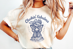 Cluckin&#039; Fabulous Chicken PNG - Funny Chicken Shirt, Retro Product Image 2