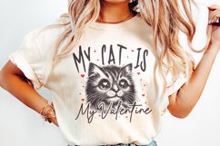 My Cat Is My Valentine PNG, Cat Lover PNG, Valentine&#039;s Day Product Image 2